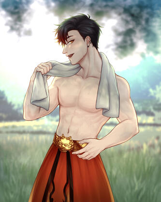 Thigh-Up + Background